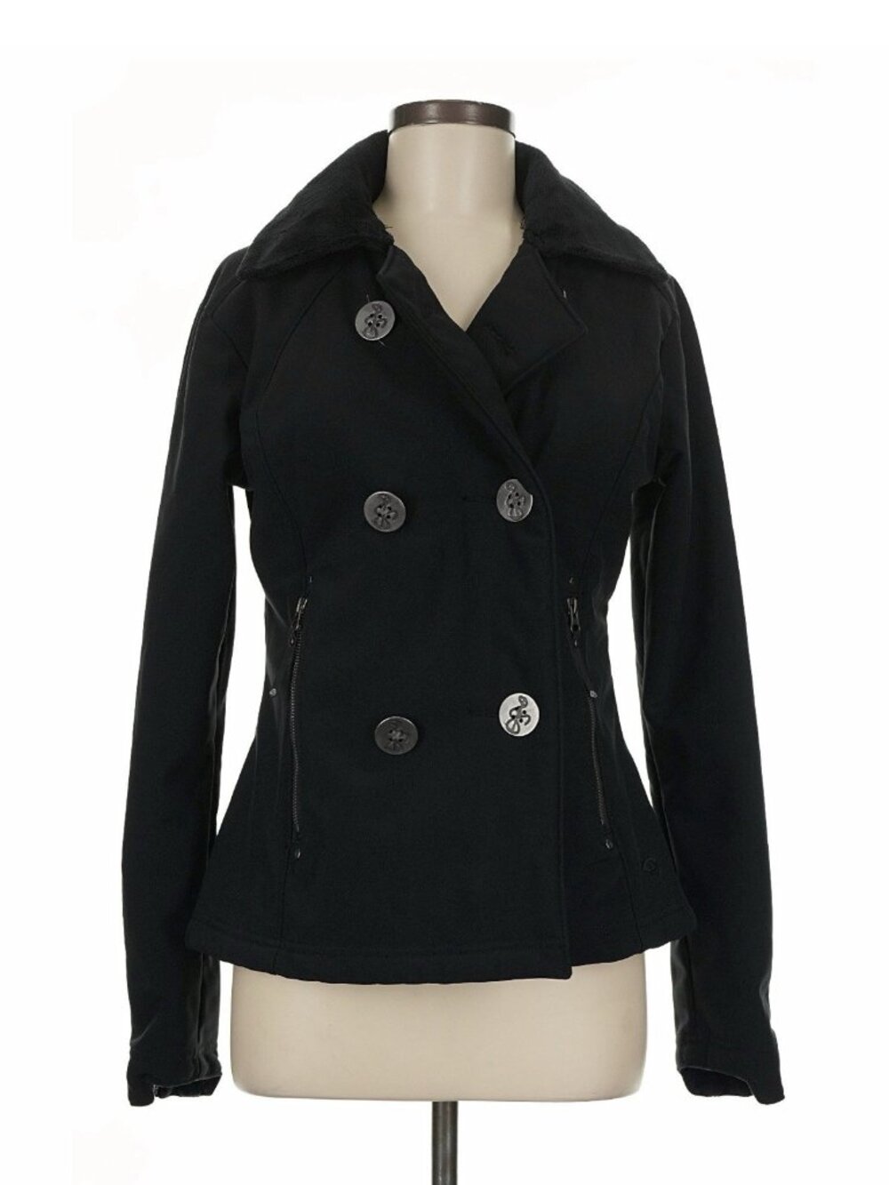 Mountain Hardwear Peacoat Jacket Size M Black Military Preppy Career Fall Cozy